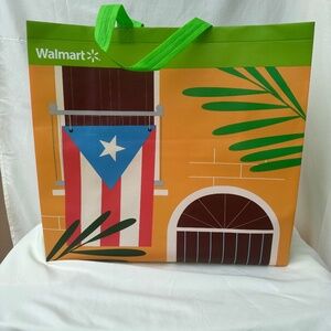 Reusable Walmart Grocery Bags with the Puerto Rican Flag